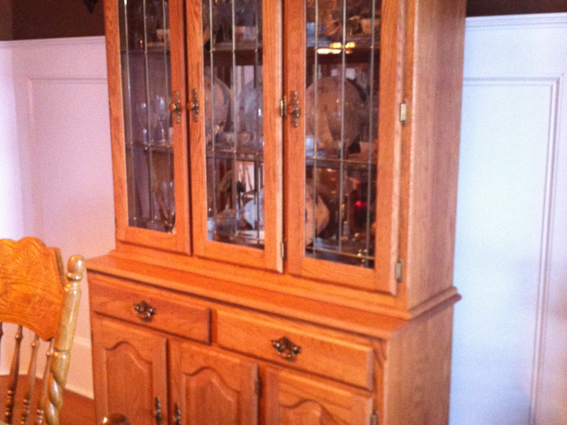 dining room table china hutch