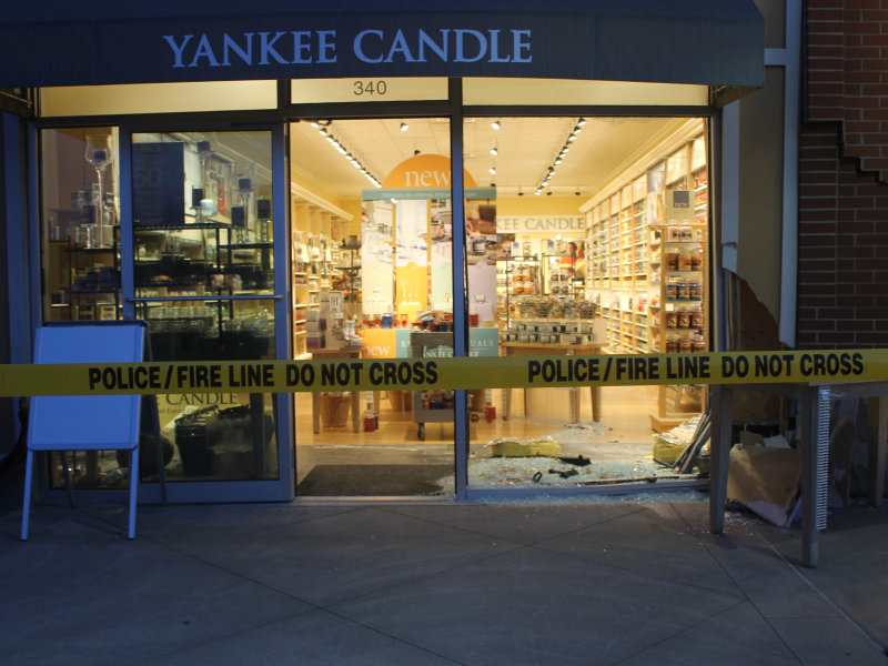 Car Crashes into Cranberry Yankee Candle Store Cranberry