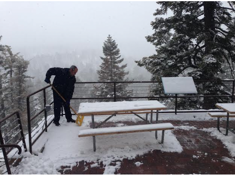 Spring Storm Dumps Snow at Top of Palm Springs Tram BanningBeaumont