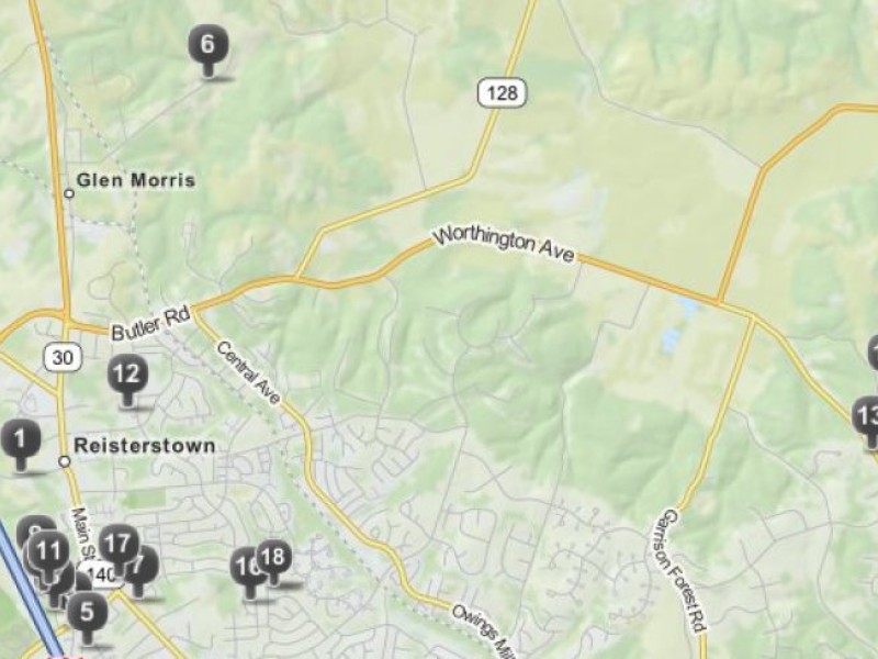 MAP Power Outages in Reisterstown and Owings Mills Owings Mills, MD