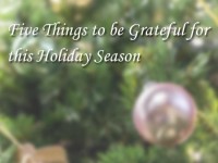 Five Things to be Grateful or Not-So-Grateful for this Holiday Season
