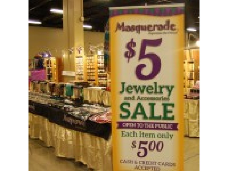 5.00 Jewelry Sale! Experience the frenzy of the Masquerade...