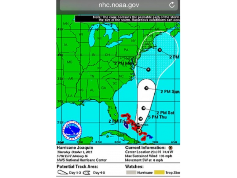 BREAKING: Hurricane Joaquin Shifts Path; What Does That ...