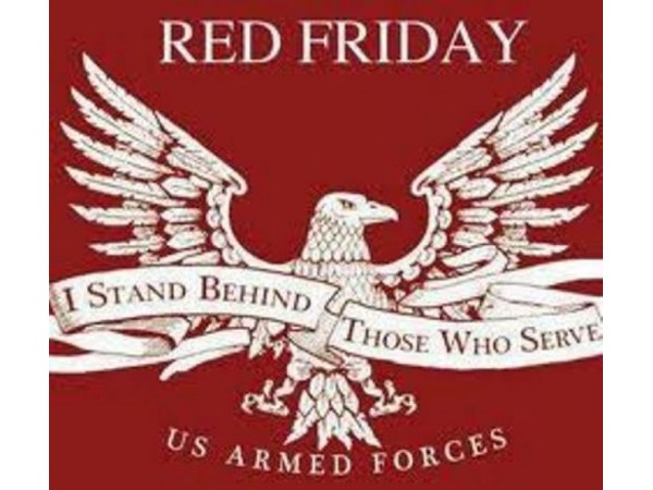 wear red on fridays to support our troops