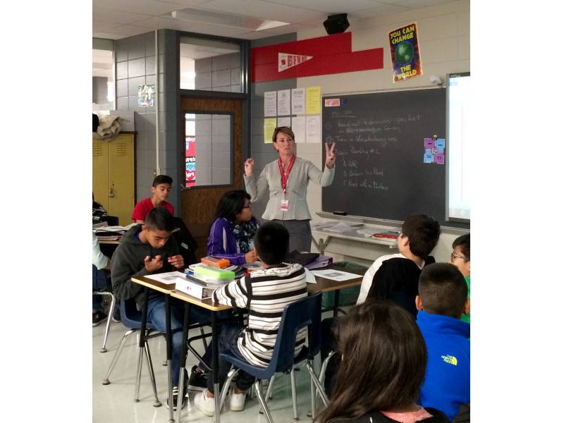 Conroy Serves as 'Principal for a Day' at Glenside Middle...