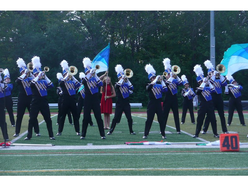 Wheeling High School 'Wildcat' Marching Band celebrates undefeated