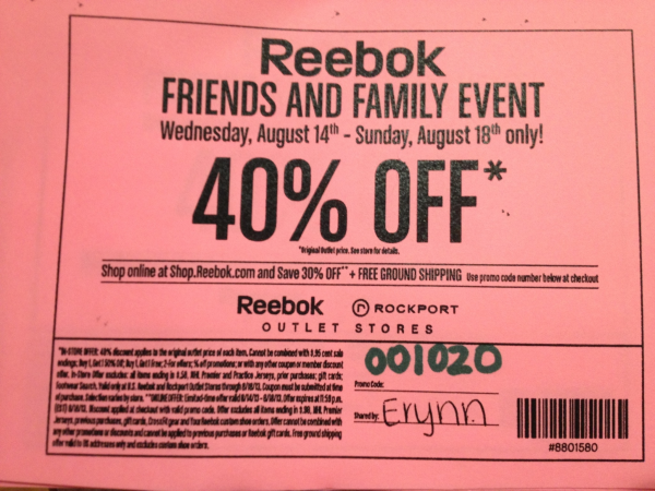 reebok coupons