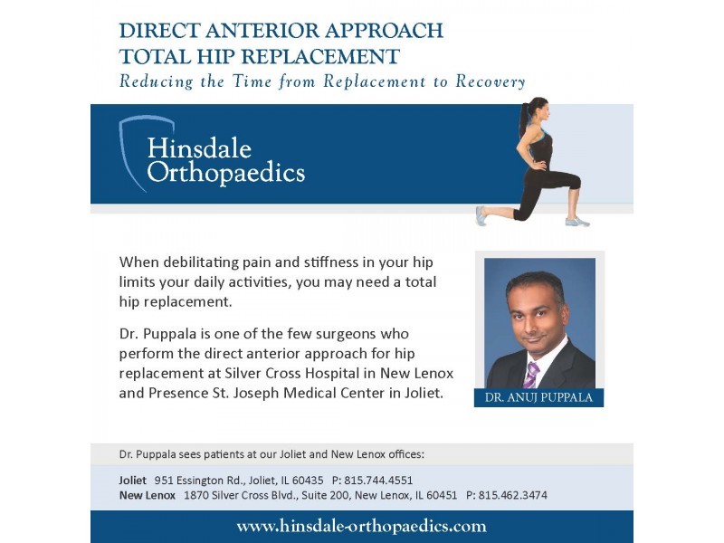 DIRECT ANTERIOR APPROACH TOTAL HIP REPLACEMENT at Silver Cross Hospital