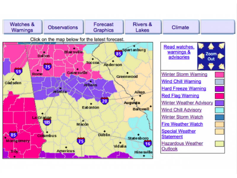 Winter Weather Advisory Issued For Possible Snow, Ice Alpharetta, GA
