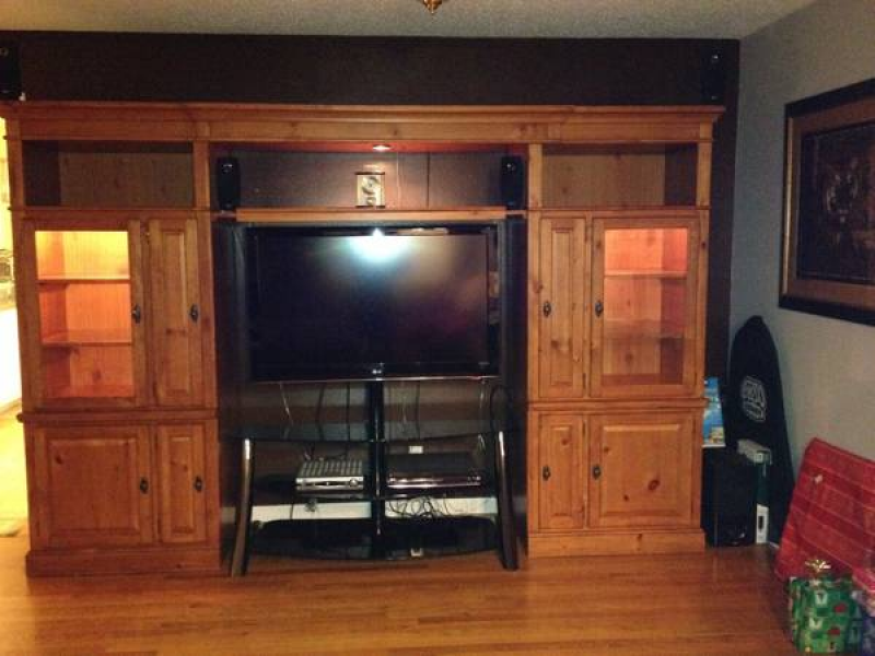 Wall Entertainment Center Vintage Style