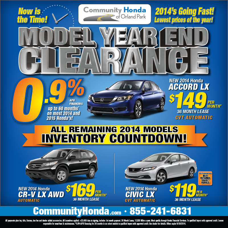 Honda year end clearance event #3