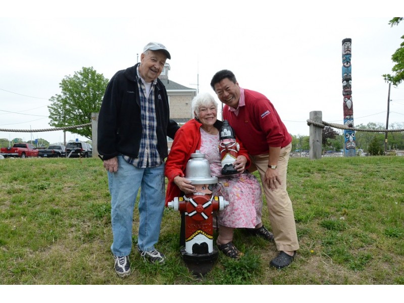 Sen. Hwang Lends Helping Hand to Fairfield Fire Hydrant Painting Project