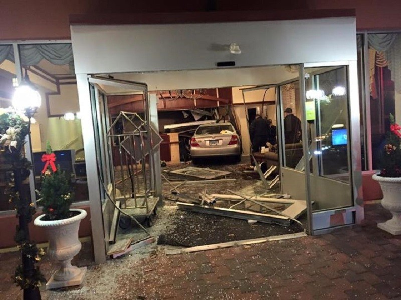 Man Crashes Car Into Hotel Lobby, Flees Scene Hamden Police