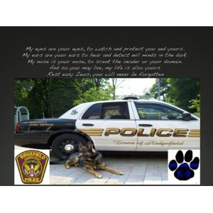 ridgefield patch zeus farewell heartwarming pd write