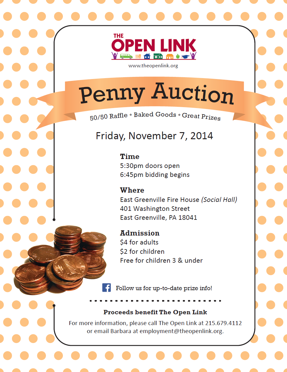 The Open Link's Annual Penny Auction Bulletin Board Perkiomen
