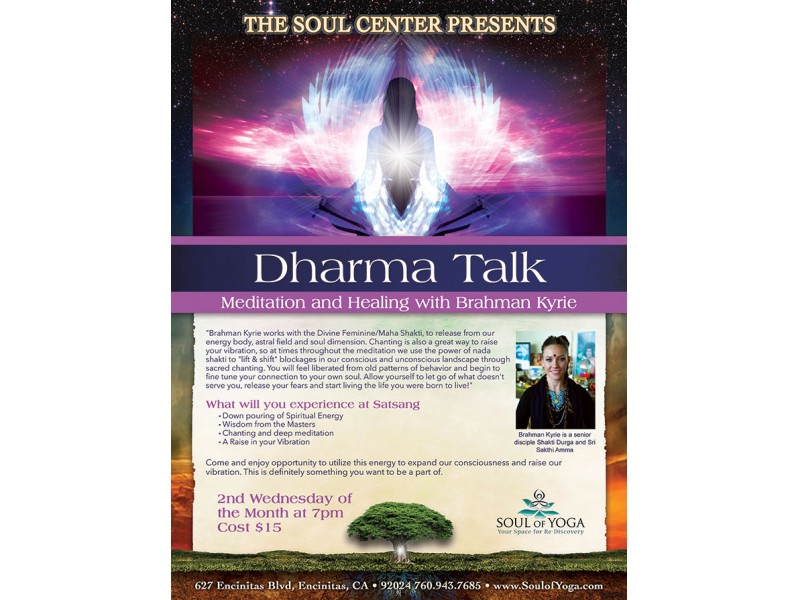 Dharma Talk, Meditation and Healing with Brahman Kyrie