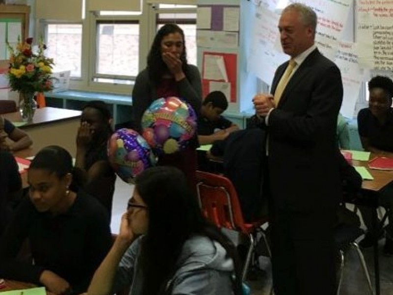 Newark's Teacher Of Year Gets Award, Surprise Classroom Visit - Patch.com