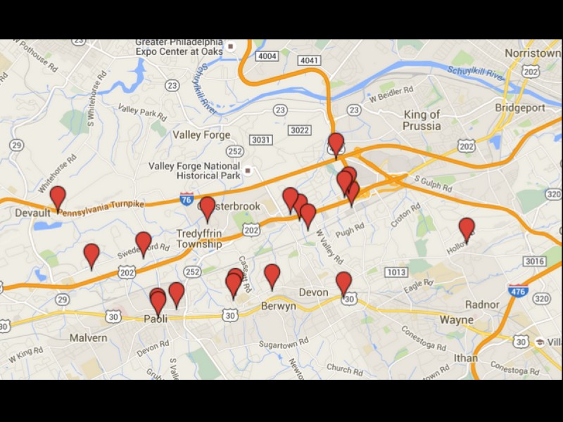 Tredyffrin Twp 2015 Halloween Sex Offender Safety Map Tredyffrin