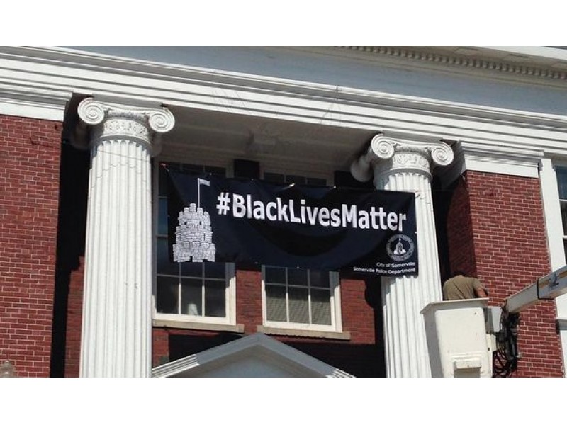 'Black Lives Matter' Banner Now Hangs from Somerville City Hall