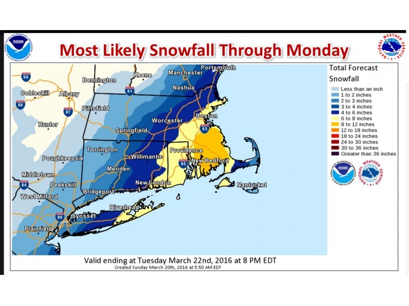 Wakefield's Weather Forecast: Snowstorm Sunday Night Into Monday ...