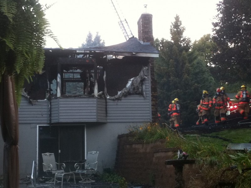 Burnsville Firefighters Battle House Fire in Apple Valley
