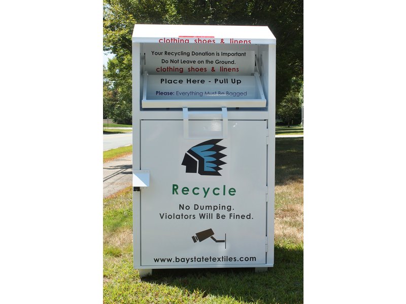 New "TEXTILE" Donation bins in Medfield making recycling easy