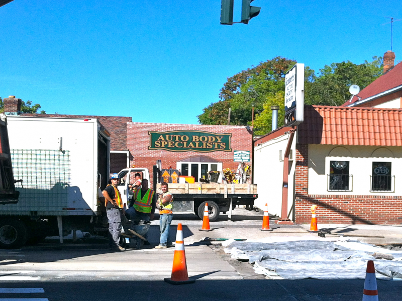 Construction Work Backs Up Smithtown Main Street Smithtown, NY Patch