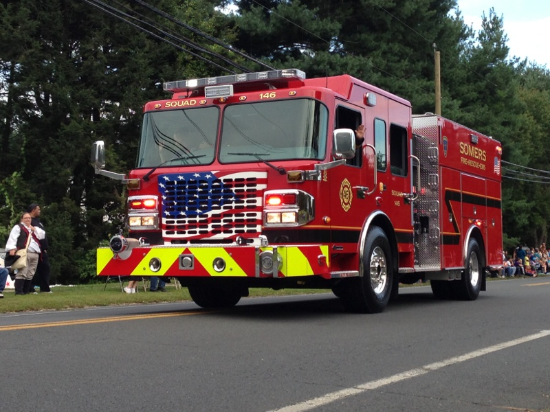 New Somers Firetrucks Makes Their Debut at the Firemen's Carnival