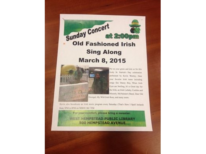 Old Fashioned Irish Sing Along | Malverne-West Hempstead-Lynbrook, NY Patch
