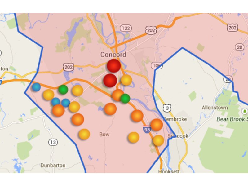 Concord Nh Power Outage Map United States Map