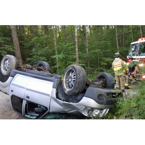 Teen, Juvenile Walk Away from Crash in Hopkinton