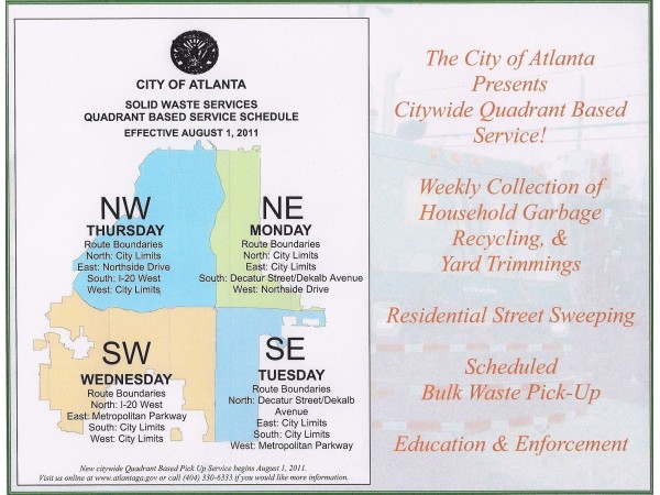 Changes To Garbage Pickup Schedule In East Atlanta Patch - East Atlanta
