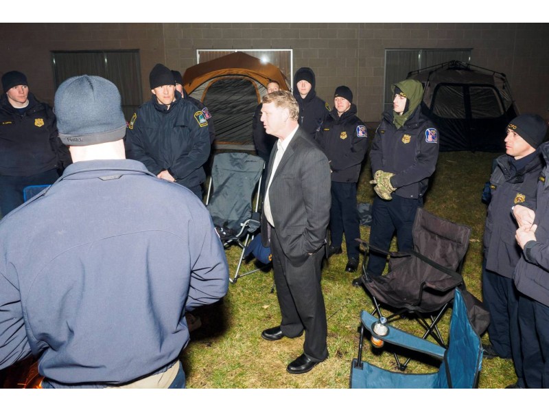 Police Recruits "Sleep Out to End Homelessness"