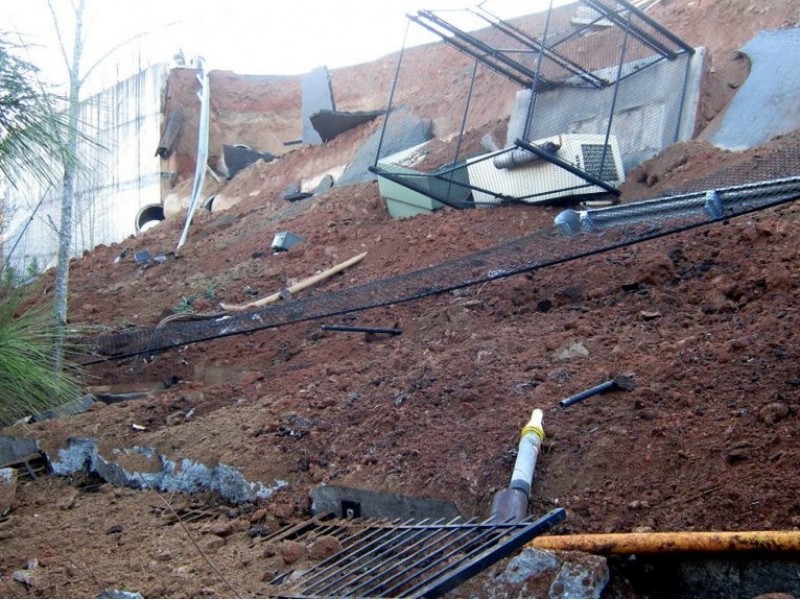 Retaining Wall Collapses Behind Home Depot - Canton, GA Patch