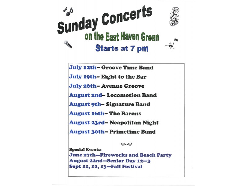 East Haven Green Free Concert Lineup For This Summer East Haven, CT Patch