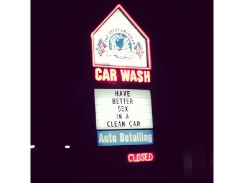 Better Sex In A Clean Car Car Wash Sign Offends Some Severna Park