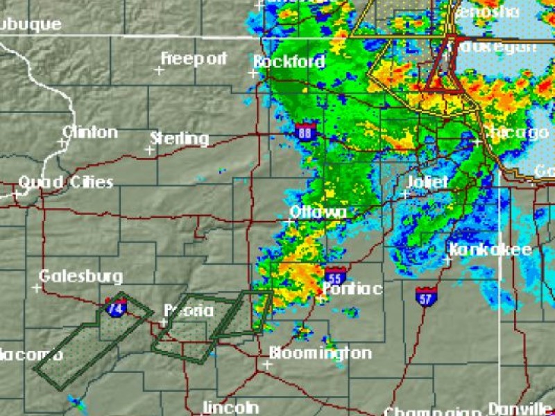 National Weather Service Tornado Warning for DuPage County Wheaton