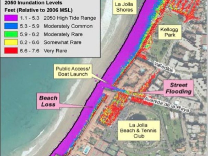 Maps of San Diego Coast Show Sea Level Rise by 2050 - La Jolla, CA Patch