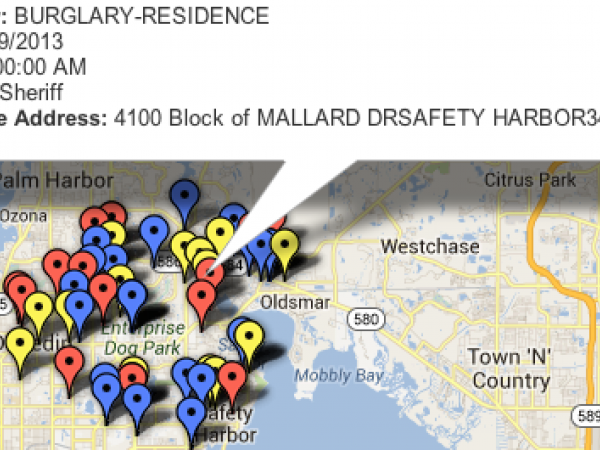 Pinellas Sheriff's Crime Map for Safety Harbor - Safety Harbor, FL Patch
