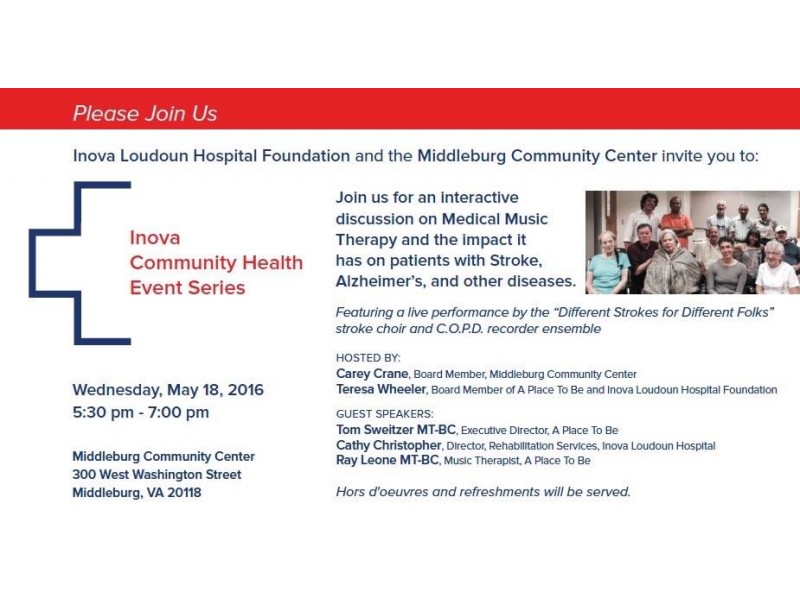 Inova Loudoun Hospital Music Therapy Discussion Set for May 18