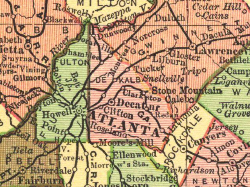 Map From 1895 Shows Tucker - Tucker, GA Patch